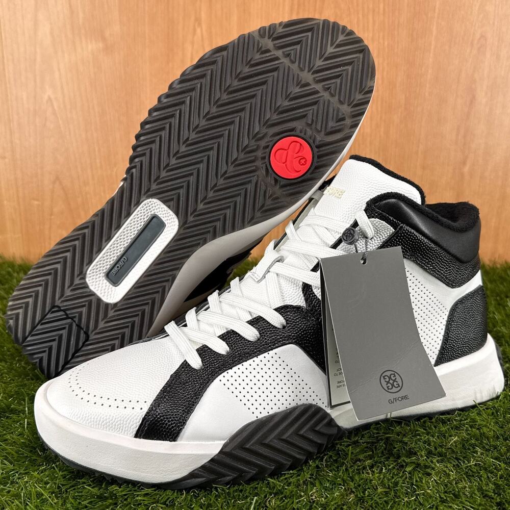 G/FORE G.112 Leather Mid-Top Street Shoes Snow White GML000003 O/SNO Mens Sz 11